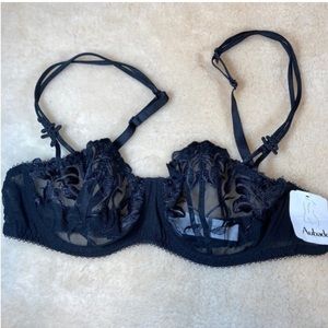 NWT Aubade Black Lacy Bra
